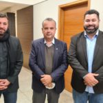 Deputado Daniel Freitas, Ministro Rogério Marinho e Vereador Kaká Fernandes.